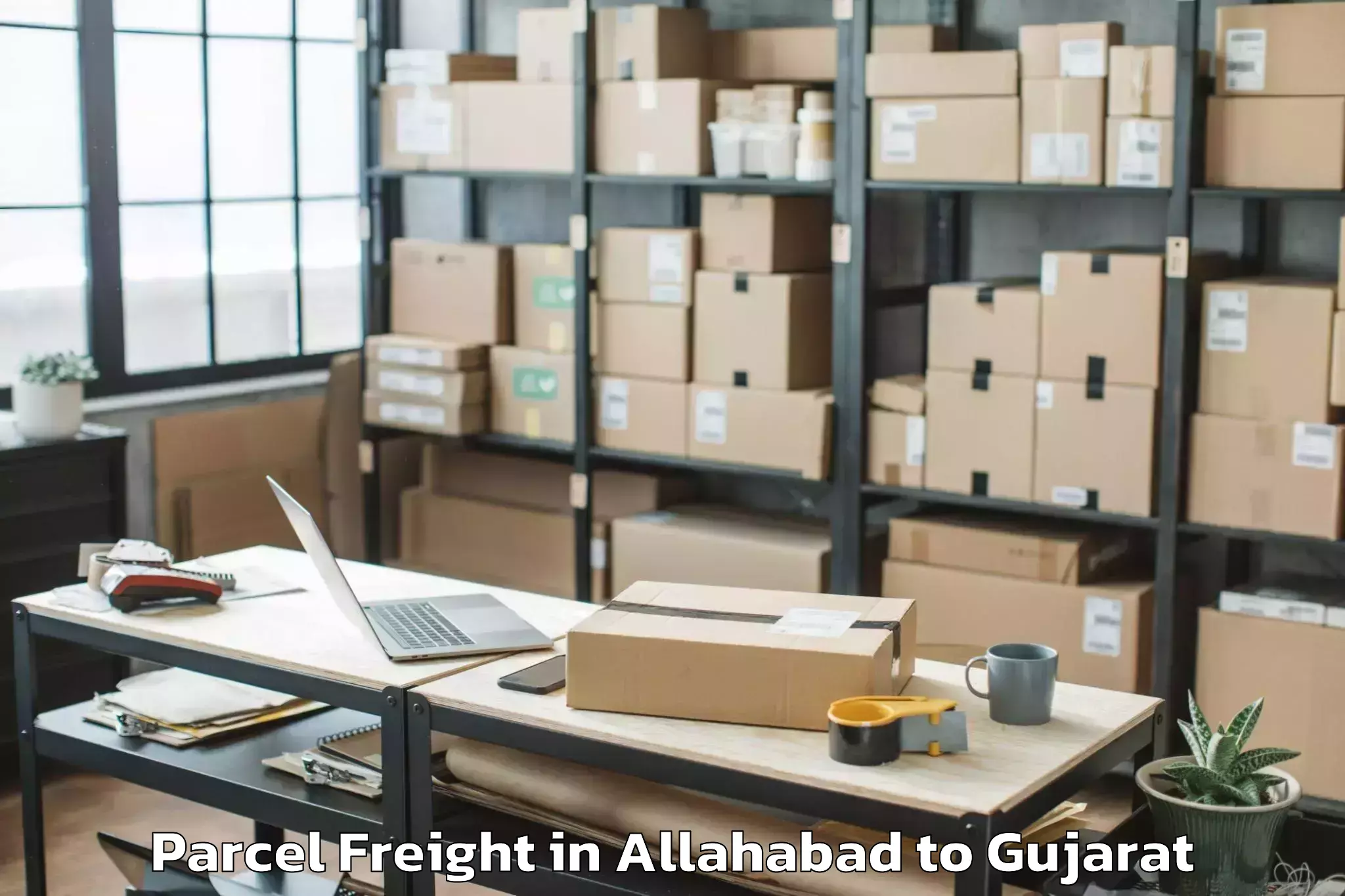 Hassle-Free Allahabad to Delvada Parcel Freight